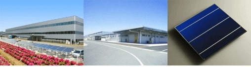 本社工場 太陽電池セル生産工場 長州産業製の太陽電池セル