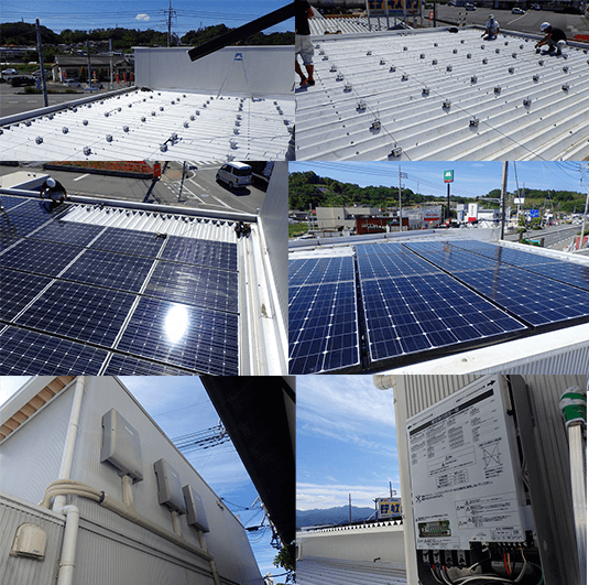 自家消費型太陽光発電システムの小規模ストアの設置事例4