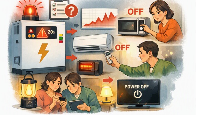 まずは、電力の“緊急節電”と状況把握