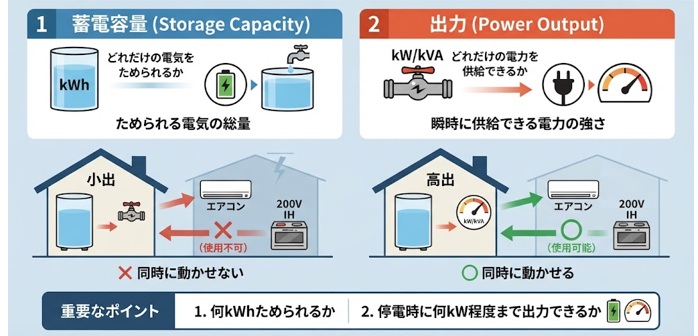 200V家電を使える蓄電池の「容量」「出力」には要注意