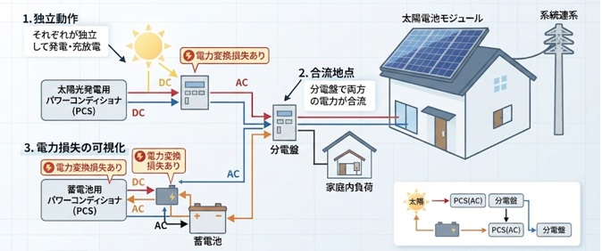 蓄電池の「AC連系」の仕組み