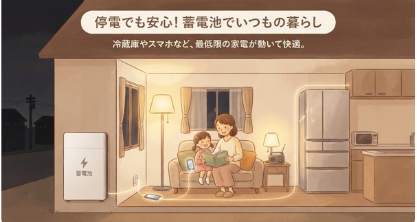 蓄電池を使った防災対策の具体的な事例