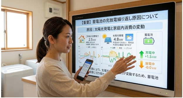 蓄電池が充電と放電を繰り返す原因は？