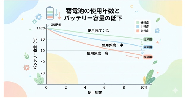 蓄電池は使用頻度で寿命は何年変わる？サイクル数と実年数を徹底解説