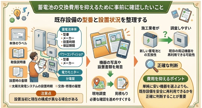 蓄電池の交換費用を抑えるための確認ポイント