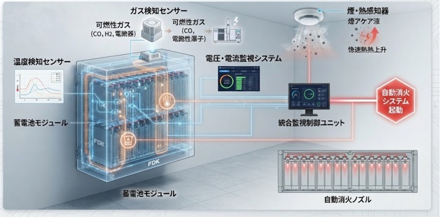 蓄電池の「火災検知システム」とは?温度・煙・ガスで異常を検知する仕組みを解説