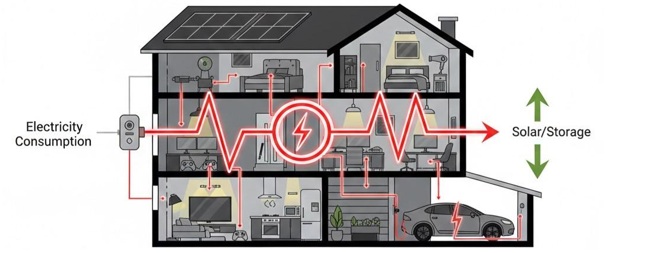 原因③:家庭の電力消費が充電量を上回っている
