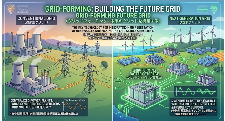 蓄電池の「グリッドフォーミング」とは？次世代電力網を支える仕組みを解説