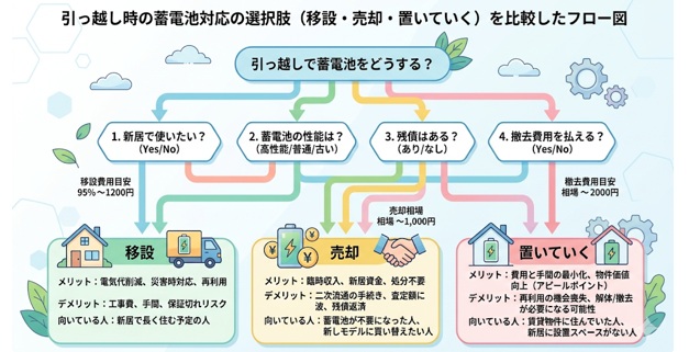 蓄電池の引っ越し時の現実的な選択肢