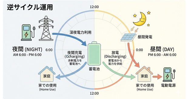 夜間電力プランとのグリッドチャージ運用も検討価値あり