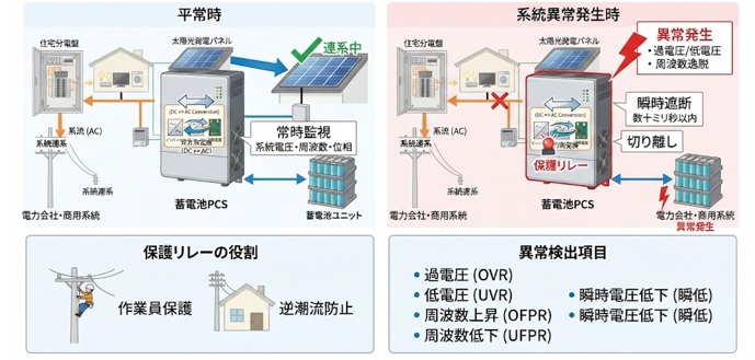 PCSの“系統保護”機能とは?