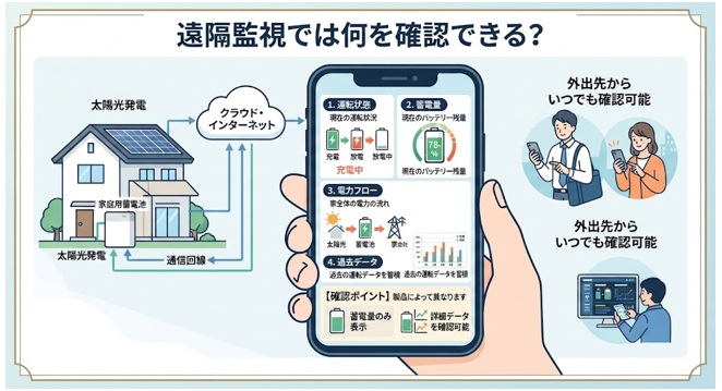 蓄電池の遠隔監視では何を確認できる？