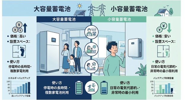 蓄電池は大容量ほど良い？最適サイズと失敗しない選び方