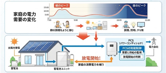 蓄電池はどんなときに放電する?太陽光・電力消費との関係を解説