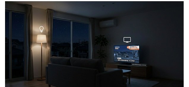 蓄電池は停電時に「テレビ + 照明」だけで何時間もつ？容量別に徹底解説