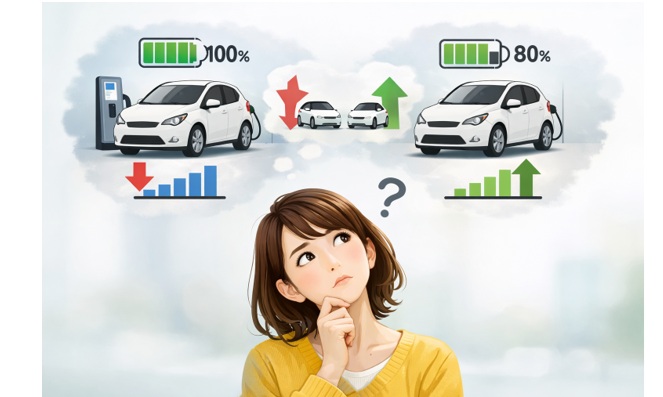 EVは満充電と80％で電費に差は出る？その理由と最適な充電目安を解説