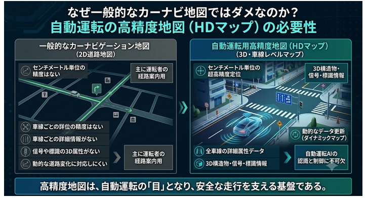 自動運転で使う高精度地図とは?GPSだけでは走れない理由を解説