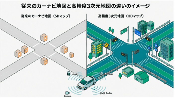 高精度地図が収録する主な情報