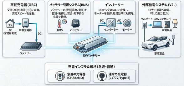 EVの給電性能は何で決まる？充電速度が変わる理由を解説