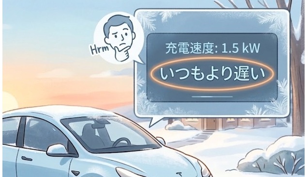 EVバッテリーは低温で充電速度が遅くなる