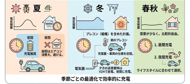 充電タイミング最適化と季節・ライフスタイルの関係