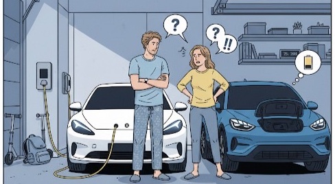 トラブル②:「朝のEV充電器取り合い」