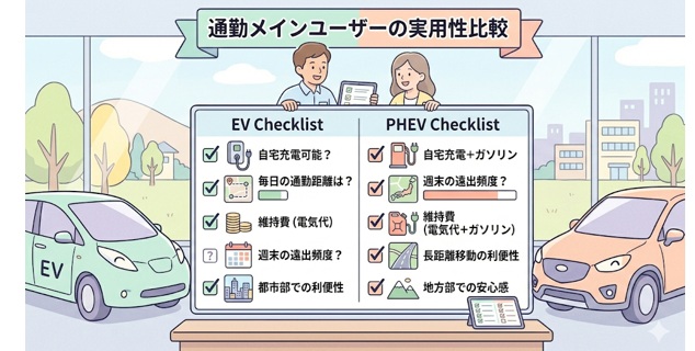 通勤メインユーザーにとっての実用性比較
