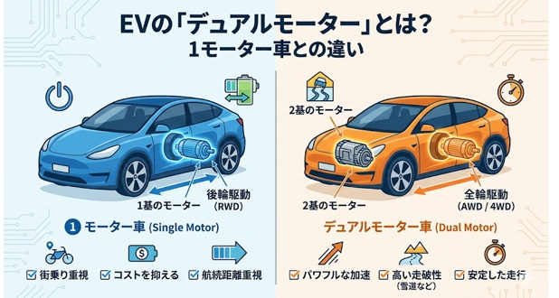 EVの「デュアルモーター」は何がすごい?AWD・加速性能・電費の違い