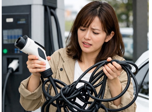 EV充電1週目：慣れない操作とケーブルの扱い