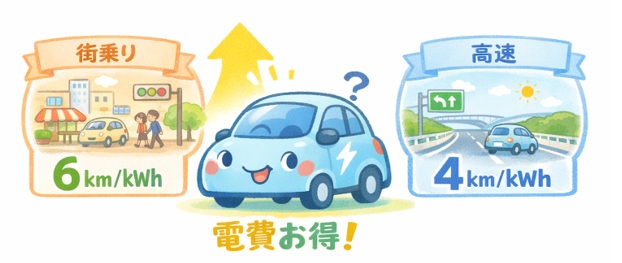 EVは街乗りの方が電費に有利