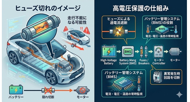 EVは「ヒューズ切れ」で停止する?高電圧バッテリー保護の基本知識