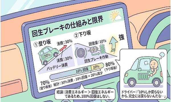 EVの「回生ブレーキ」の仕組みは?