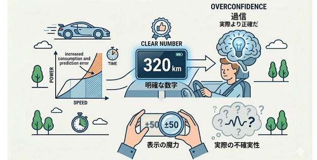 航続距離表示を「実際より正確だ」と思い込みやすい理由