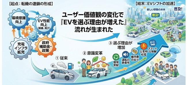 EV普及を後押しした“転機の連鎖”が形成された