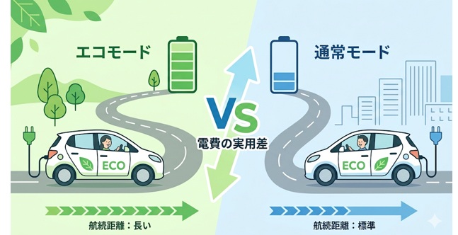EVのエコモードと通常モードの違い|電費・航続距離への影響を解説