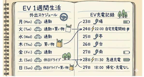 EV生活1週間レビュー｜通勤・買い物・高速道路で見えたリアル