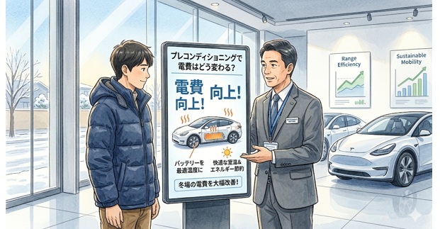 EVのプレコンディショニングで電費はどれくらい変わる?航続距離への影響を解説