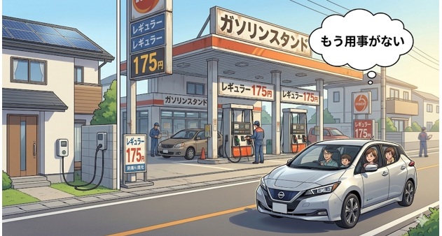 EV導入により「ガソリンスタンドに行かない生活」を実現