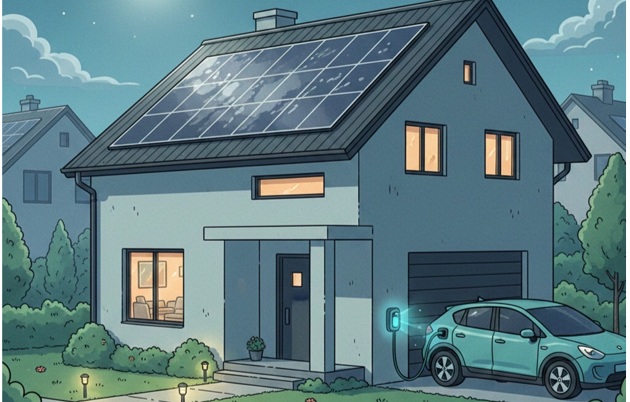 太陽光のピーク発電は「昼間」、EVの充電は「夜」