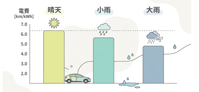 EVの雨天時の電費悪化幅｜よくある実測データの傾向