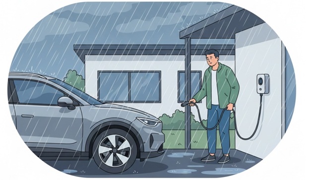 雨の日にEV充電をためらう理由と、ユーザーが感じている不安