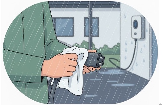 プラグが濡れたまま挿すのが気持ち悪い