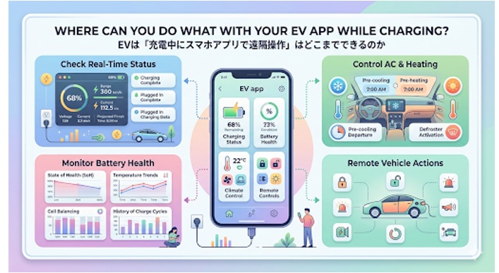 EVの充電はスマホで操作できる?遠隔操作の限界と注意点まとめ
