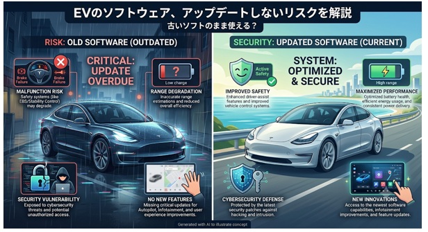 EVはソフトウェア更新が必須?アップデートしないリスクを解説