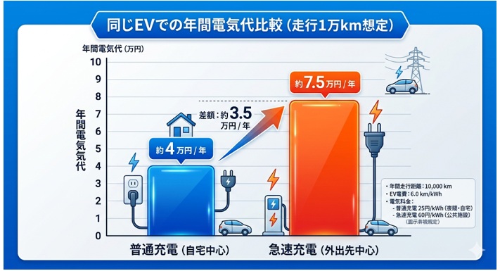 EVの実際の電費差はどのくらいか？