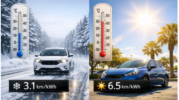EVは気温でどれくらい電費が変わる?冬に航続距離が落ちる理由を解説