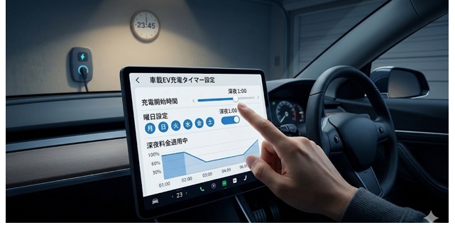 EVの充電タイマーの設定方法