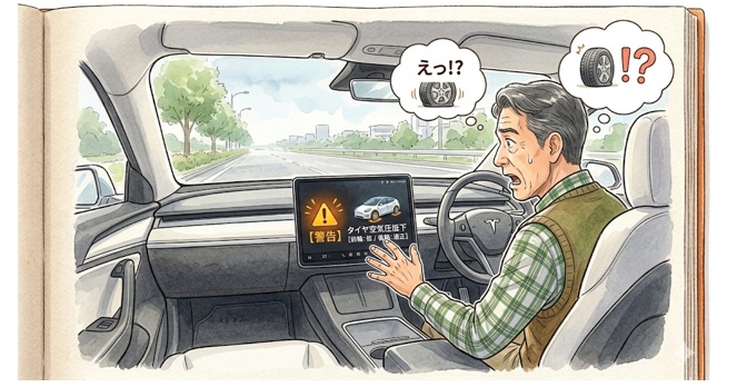 EVの「空気圧警告」で初めて気づく