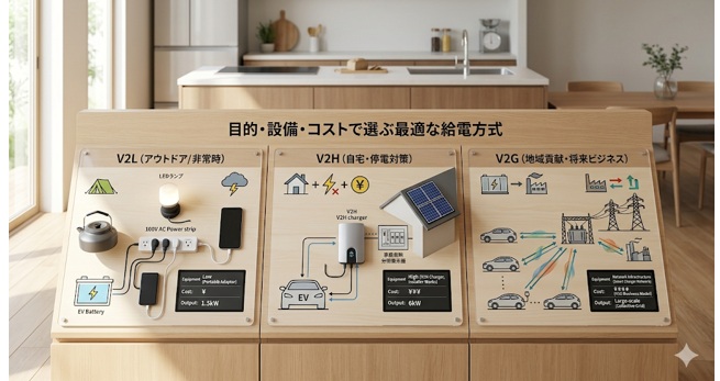 三種類の比較と使い分け