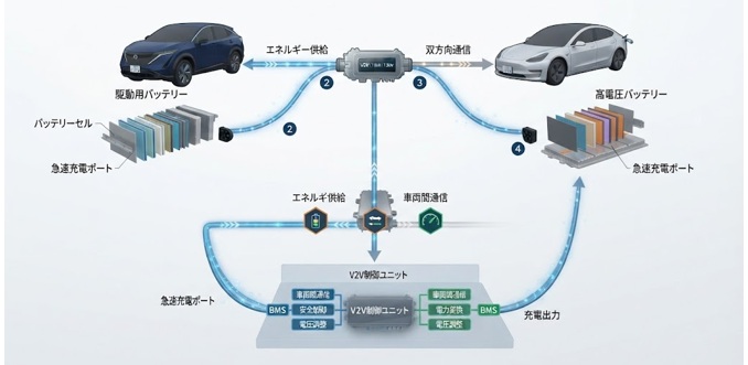 V2V充電の仕組みは?